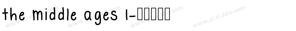 the middle ages I字体转换